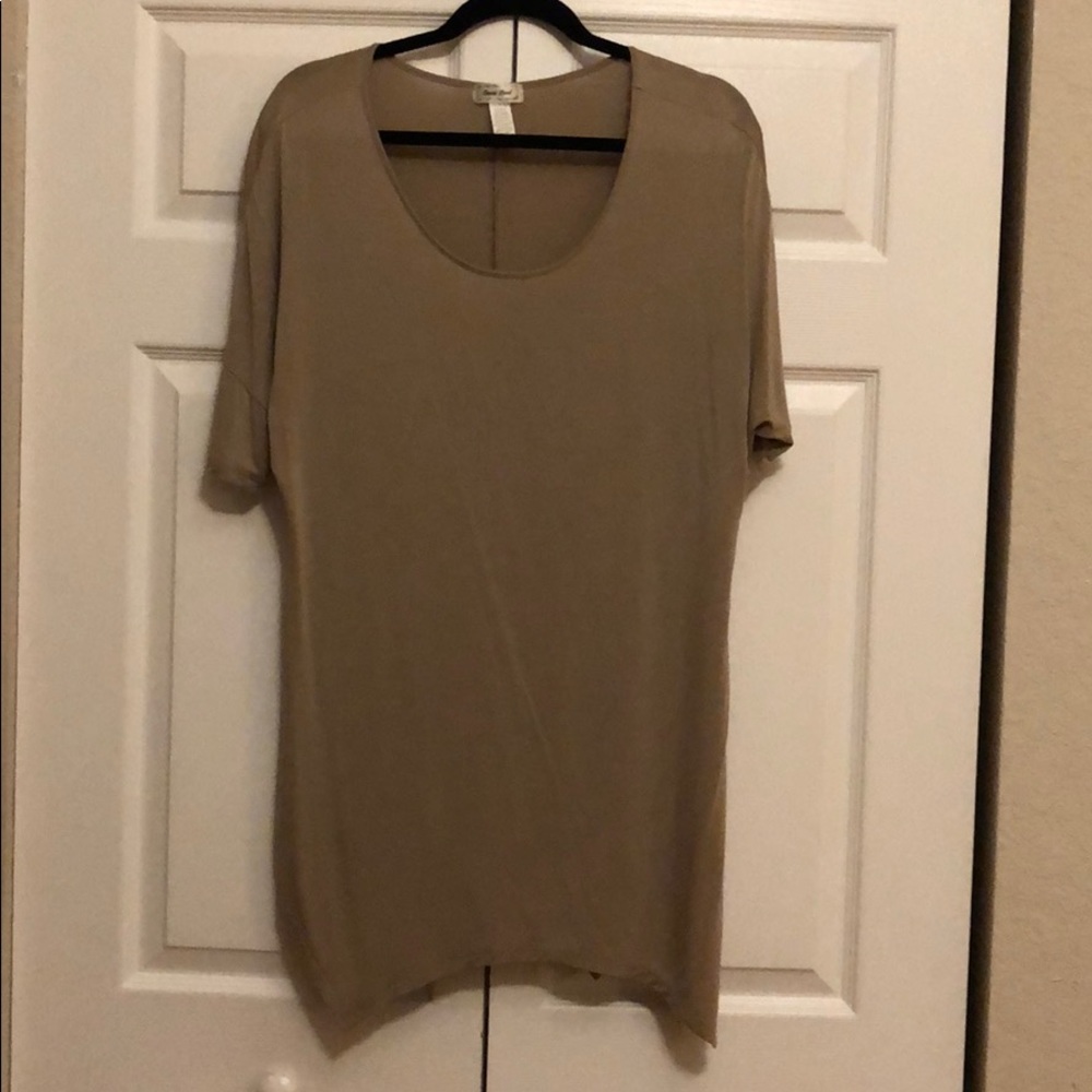 Modal cutout edge tunic